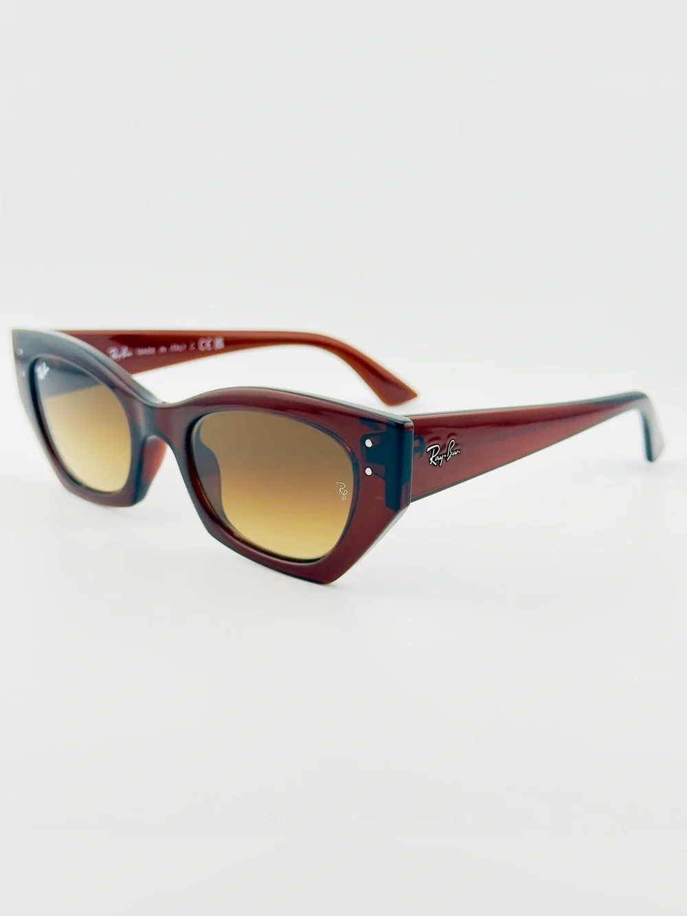Ray-Ban Zena Bio Based Sunglasses RB4430 Polished Rusty Brown Frame Brown Lenses - Picture 8 of 15
